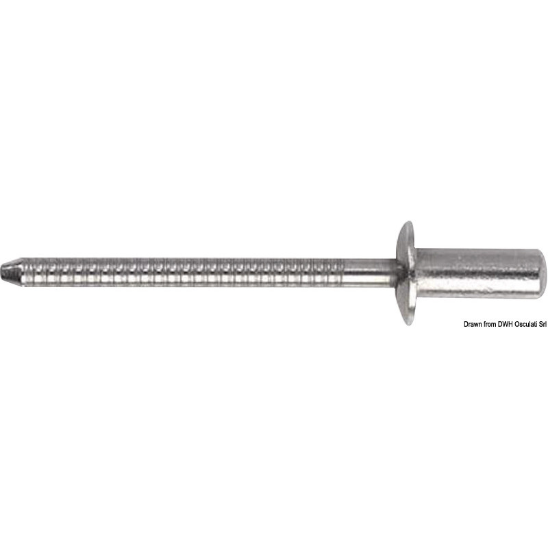 Rivets en inox, tête normale 4x12mm Boîte de 1000