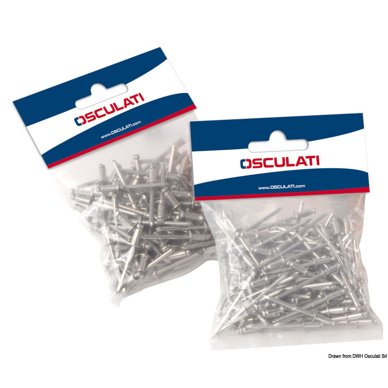 Rivets en inox, tête normale 4x10mm Sachet de 100